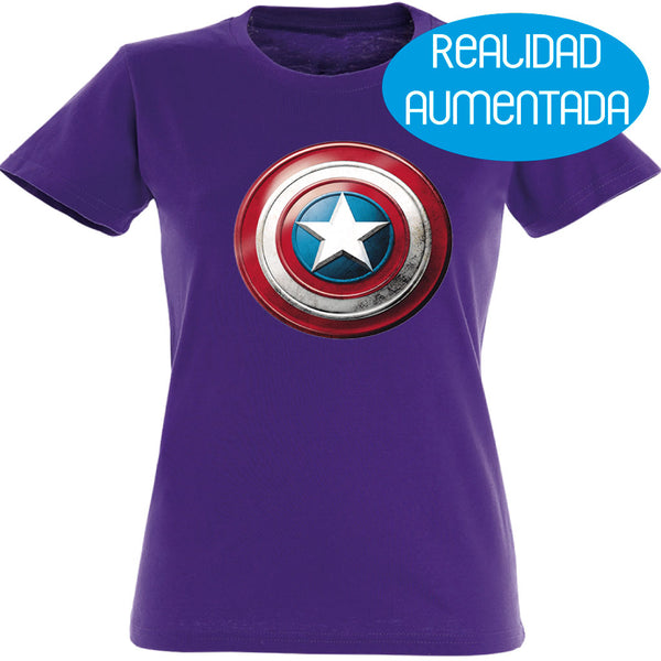 Camiseta manga corta niño - Escudo Capitán América Realidad Aumentada. –  Camisetas Albahaca