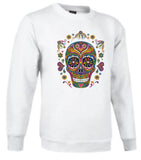 Sudadera sin capucha - Calavera flores