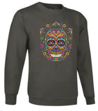 Sudadera sin capucha - Calavera flores