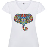 Camiseta mujer cuello pico - Elefante.