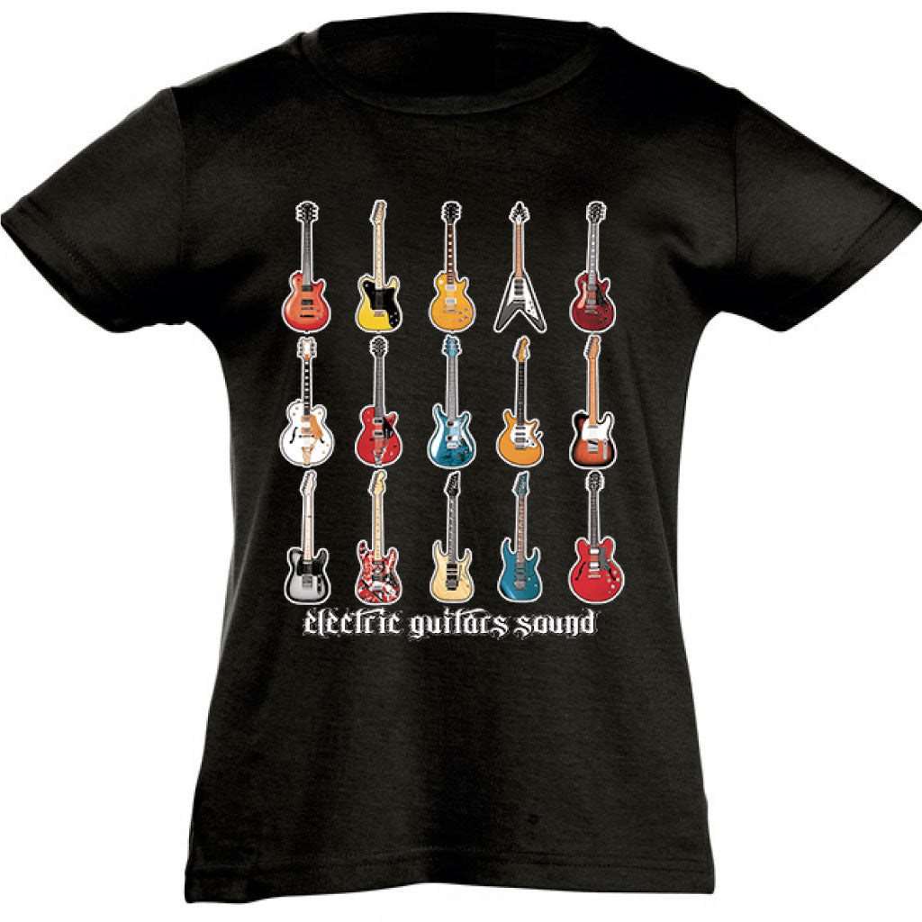 Camiseta manga corta niña - Guitarras.